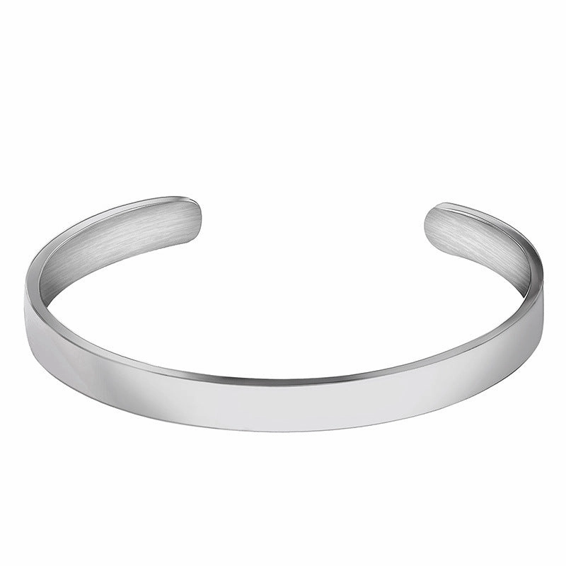 Wholesale Stainless Steel C-Shape Opening Lettering KEEP FUCKING GOING Bracelet