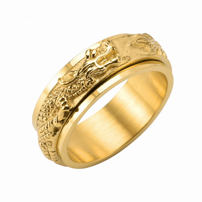 Wholesale Stainless Steel Chinese Dragon Ring
