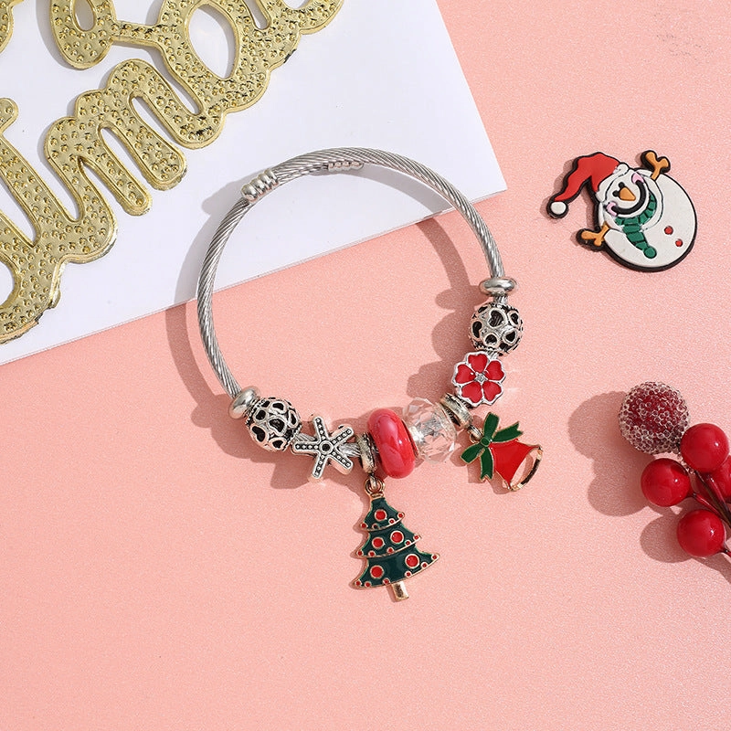 Wholesale Stainless Steel Christmas DIY Bracelet