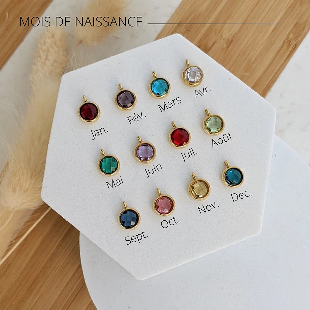Wholesale Stainless Steel Circle Lettering Necklaces