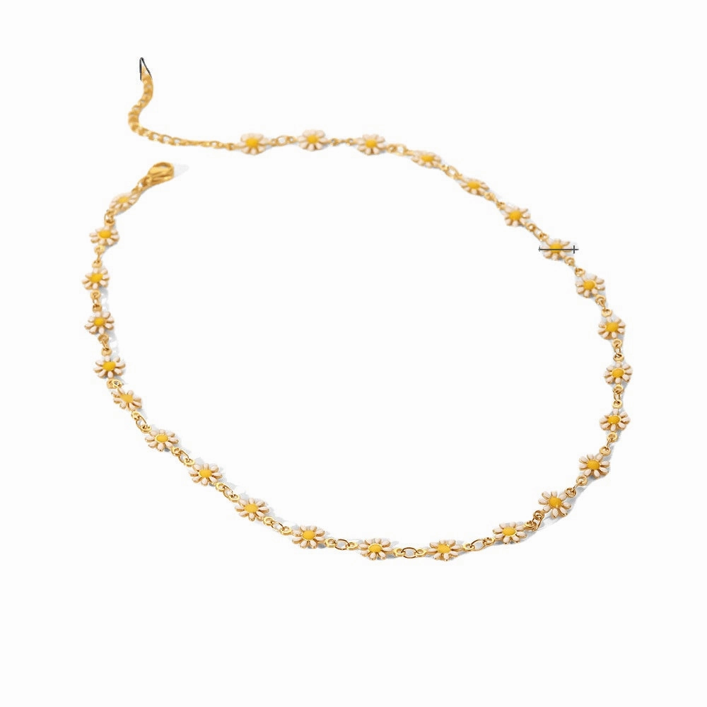 Wholesale Stainless Steel Colorful Small Daisy Chain Bracelet