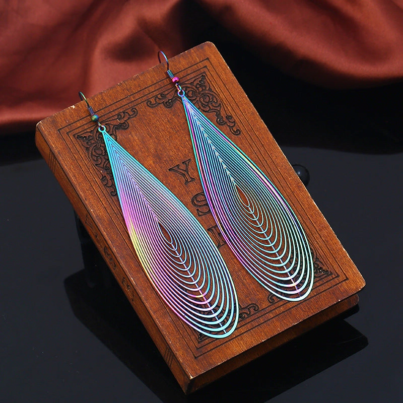 Wholesale Stainless Steel Colorful Statemente Earrings