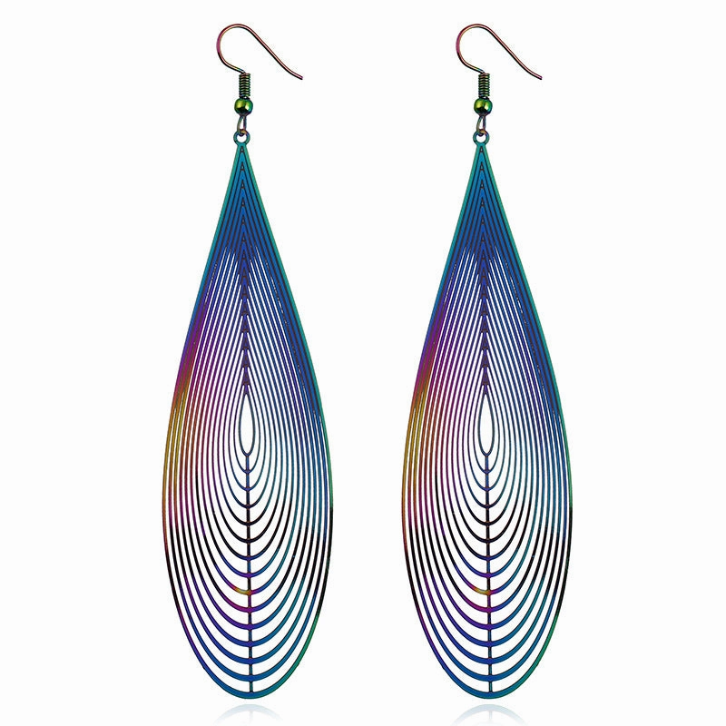 Wholesale Stainless Steel Colorful Statemente Earrings
