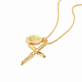 Wholesale Stainless Steel Cross Overlap Necklace