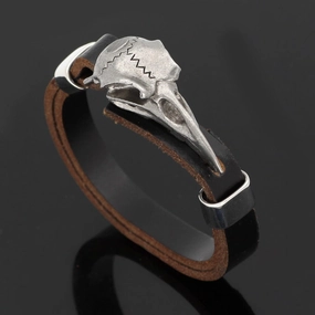 Wholesale Stainless Steel Crow Skull Men's Bracelet