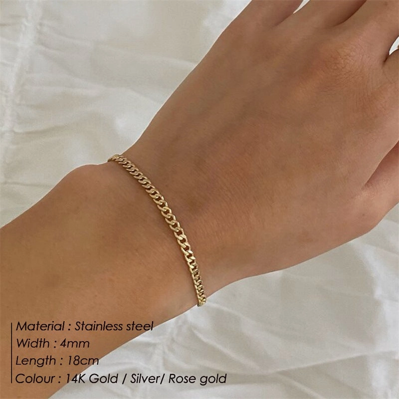 Wholesale Stainless Steel Cuban Bracelet Set