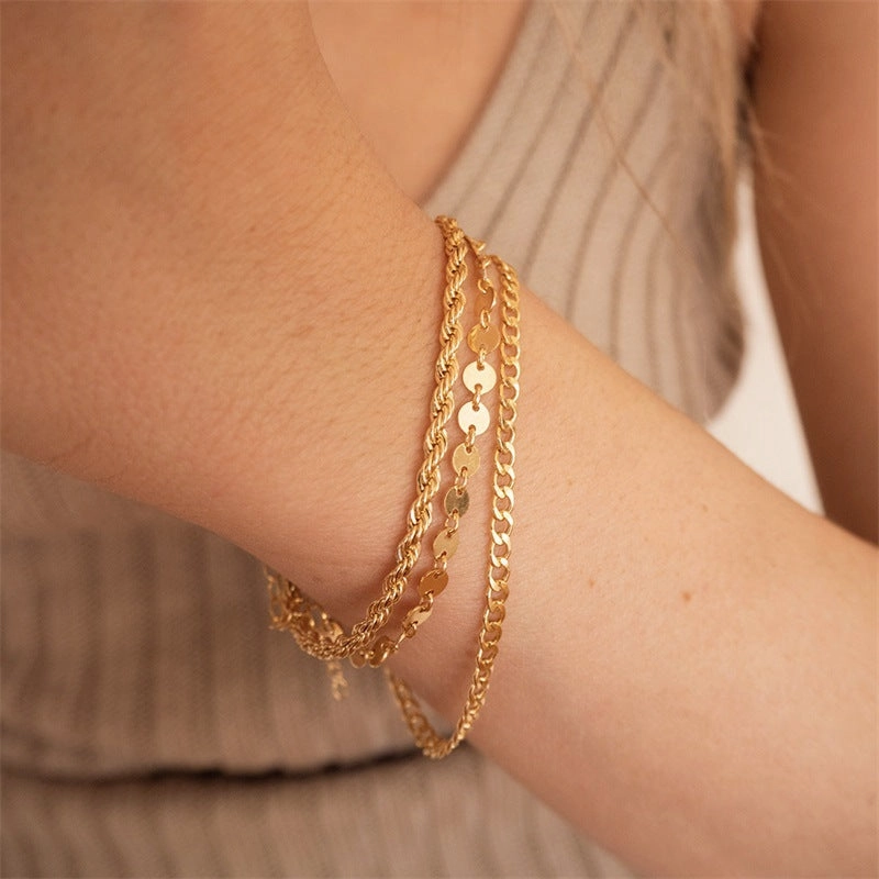 Wholesale Stainless Steel Cuban Bracelet Set