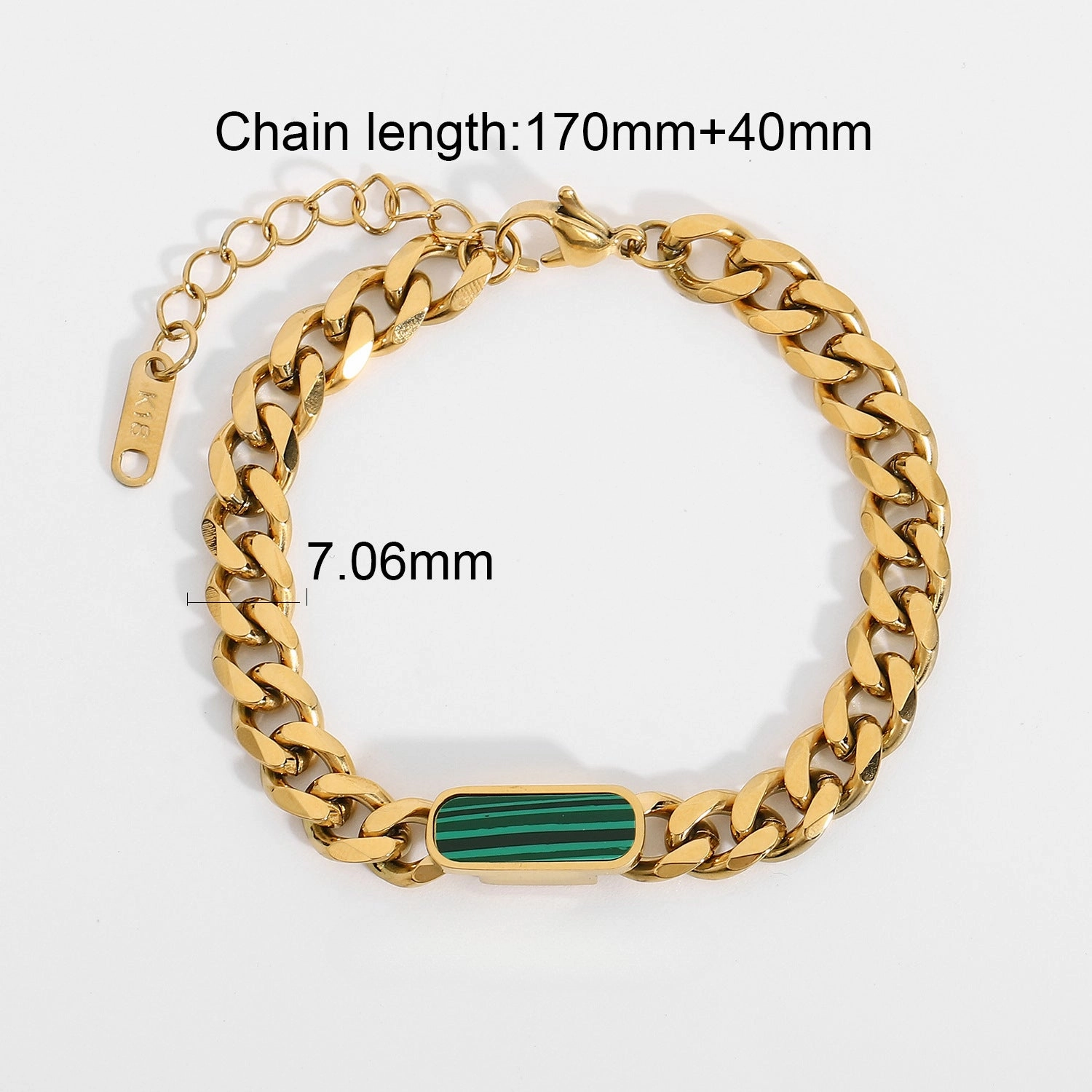 Wholesale Stainless Steel Cuban Chain Titanium Steel Gold Plated 18K Bracelet