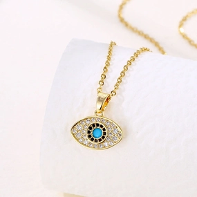 Wholesale Stainless Steel Devil Eye Necklace