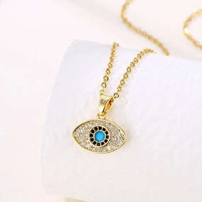 Wholesale Stainless Steel Devil Eye Necklace
