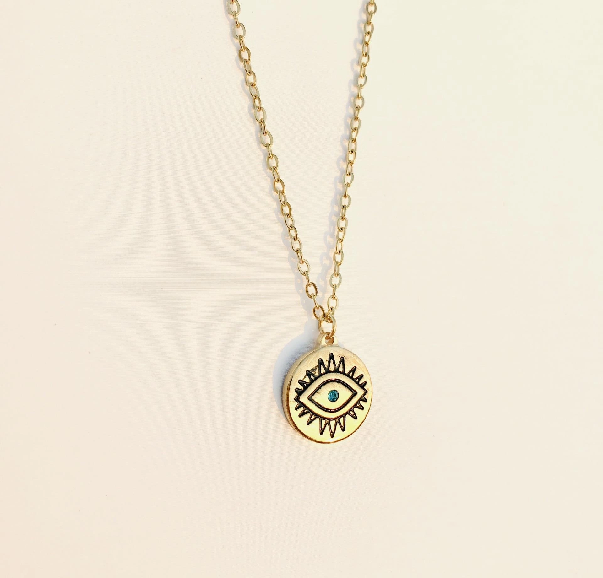 Wholesale Stainless Steel Devil's Eye Trip Trying Necklace