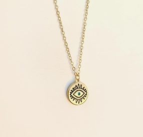 Wholesale Stainless Steel Devil's Eye Trip Trying Necklace