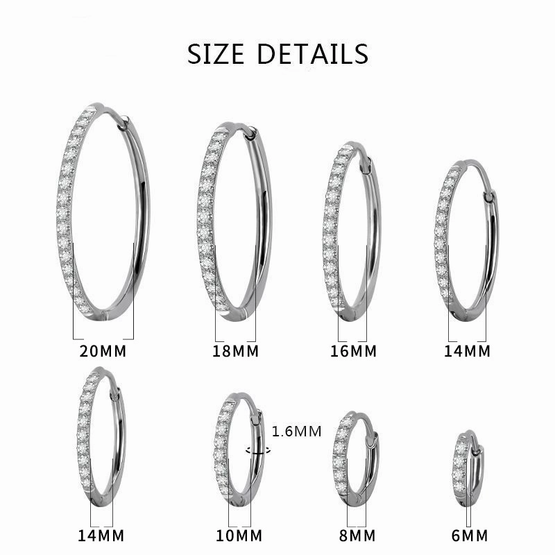 Wholesale Stainless Steel Diamond Silver Couple Earrings