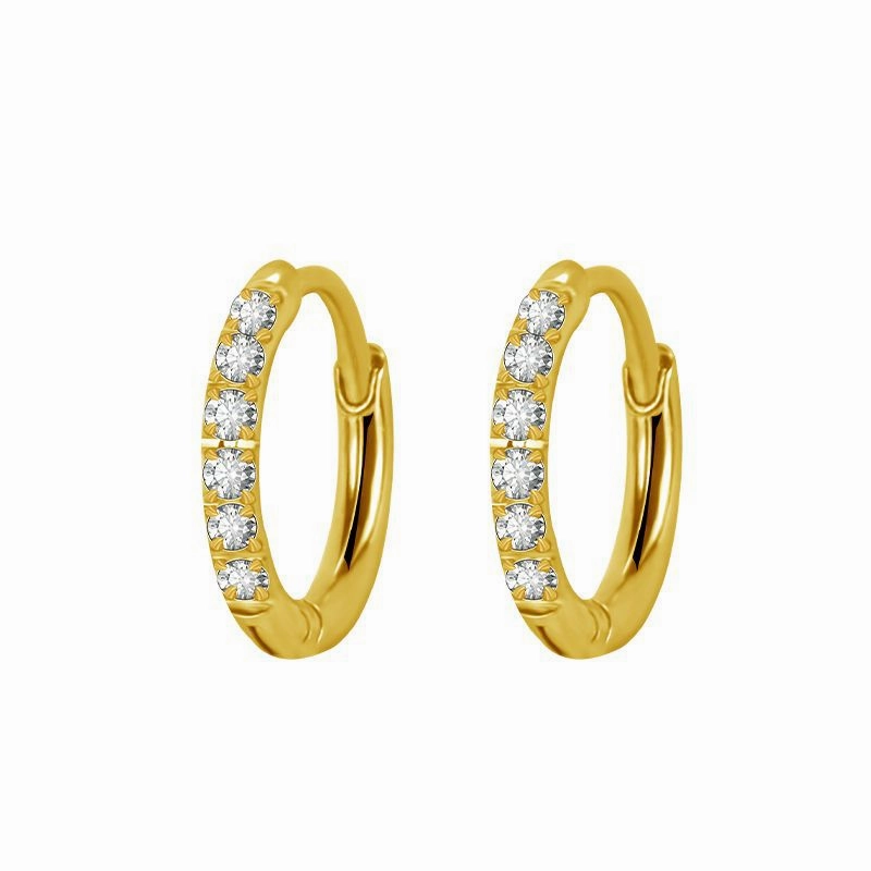 Wholesale Stainless Steel Diamond Silver Couple Earrings
