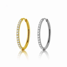 Wholesale Stainless Steel Diamond Silver Couple Earrings