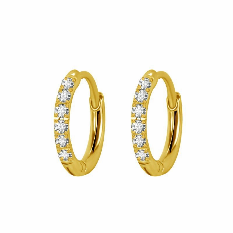 Wholesale Stainless Steel Diamond Silver Couple Earrings