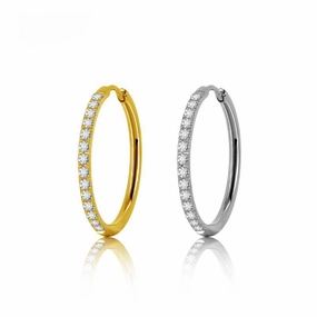 Wholesale Stainless Steel Diamond Silver Couple Earrings