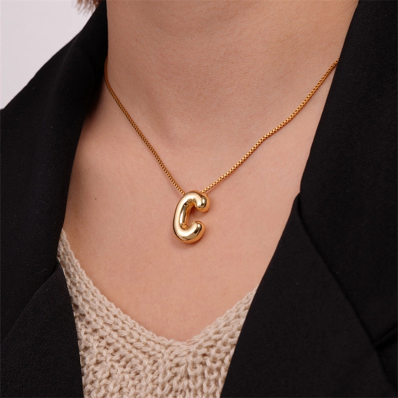 Wholesale Stainless Steel English Letter Necklaces