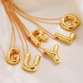 Wholesale Stainless Steel English Letter Necklaces