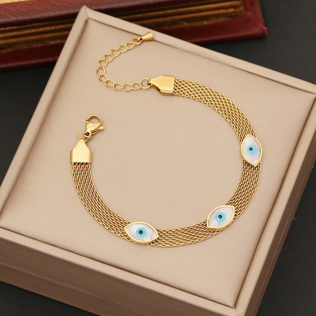 Wholesale Stainless Steel Eye Earrings Necklace Set