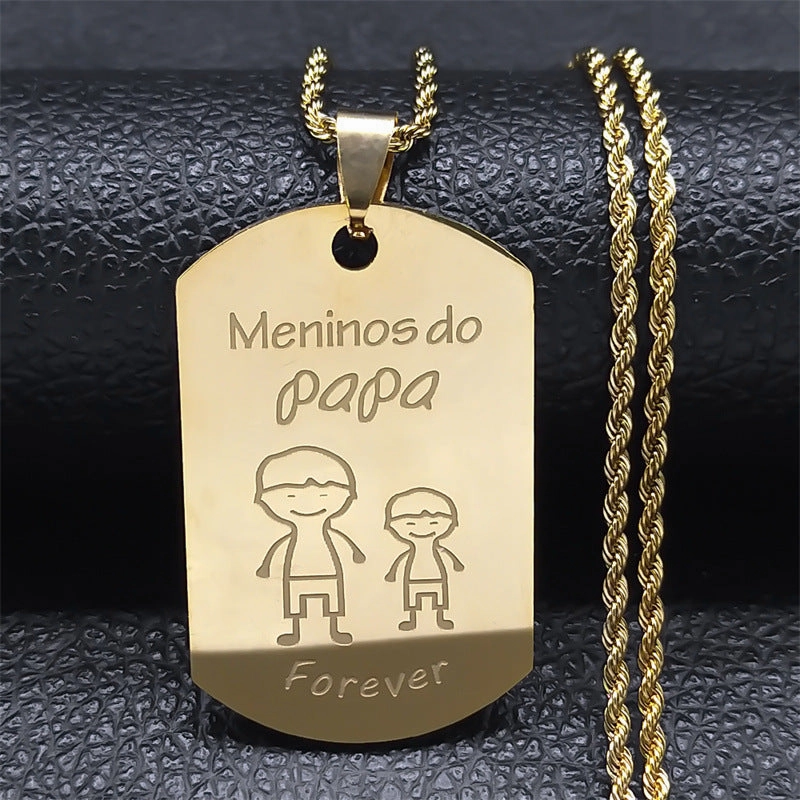 Wholesale Stainless Steel Family Necklaces