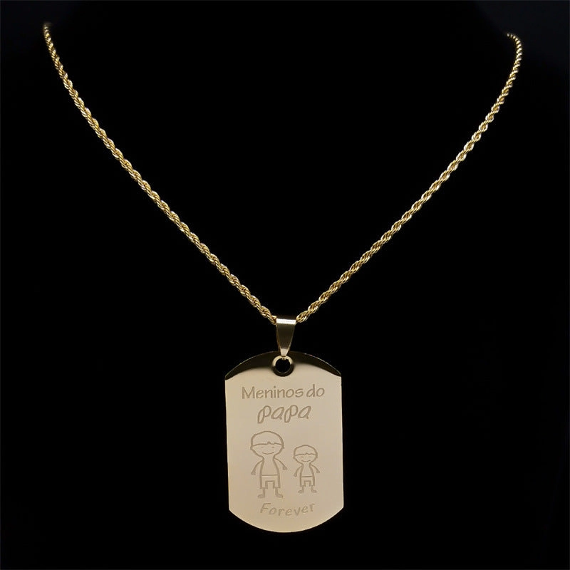Wholesale Stainless Steel Family Necklaces