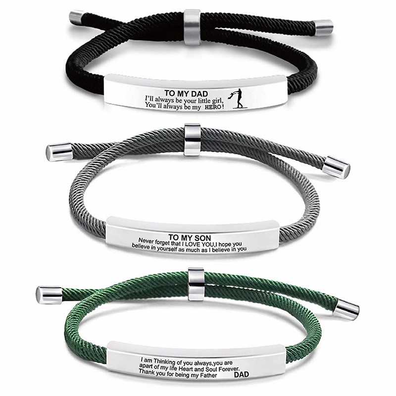 Wholesale Stainless Steel Father's Day Bracelet