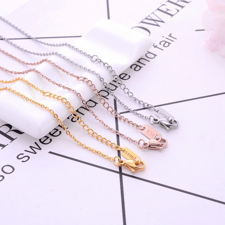 Wholesale Stainless Steel Flat Cross Chain O Chain Necklace