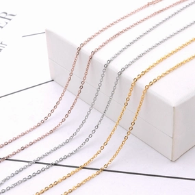 Wholesale Stainless Steel Flat Cross Chain O Chain Necklace