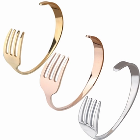 Wholesale Stainless Steel Fork C Type Opening Bracelet