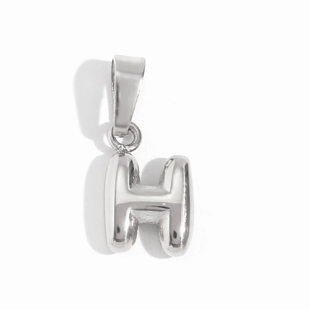 Wholesale Stainless Steel Gold Mini Bubble Letter Pendant