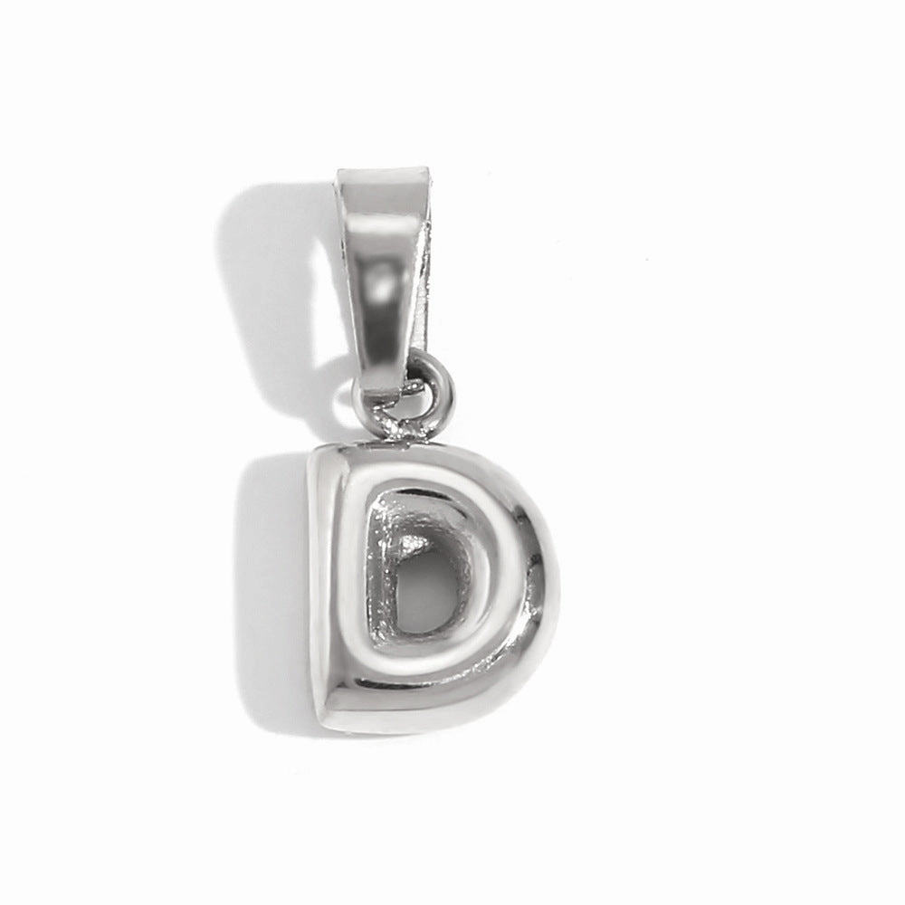 Wholesale Stainless Steel Gold Mini Bubble Letter Pendant