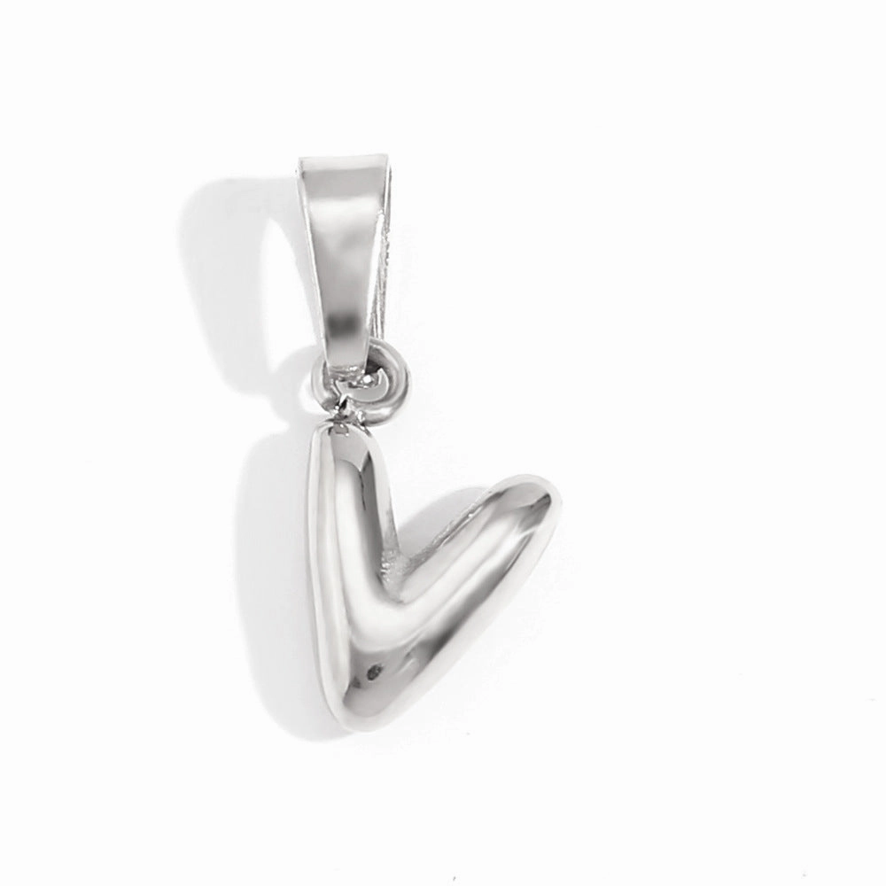 Wholesale Stainless Steel Gold Mini Bubble Letter Pendant