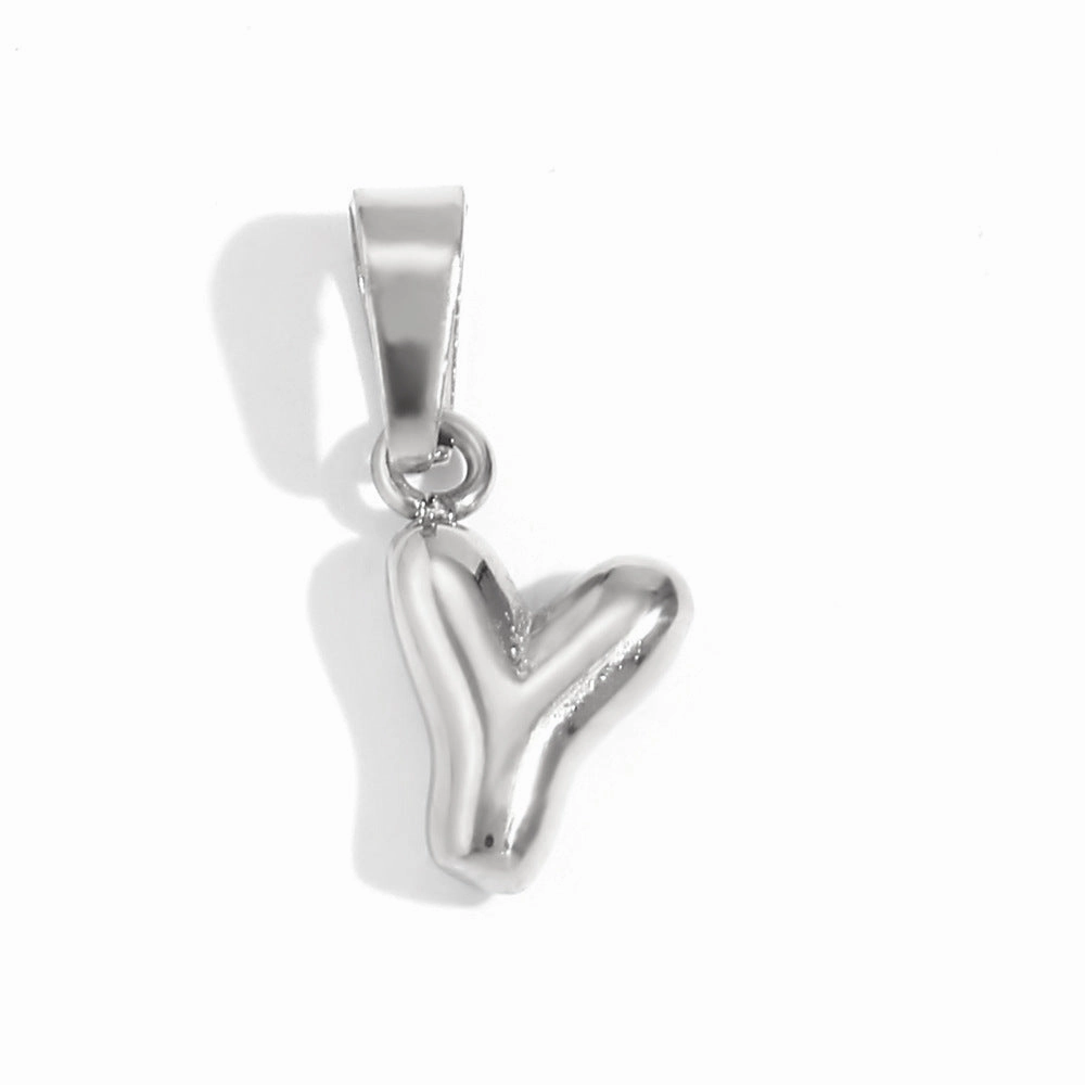 Wholesale Stainless Steel Gold Mini Bubble Letter Pendant