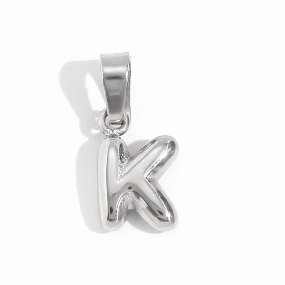 Wholesale Stainless Steel Gold Mini Bubble Letter Pendant
