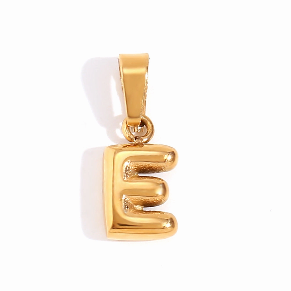 Wholesale Stainless Steel Gold Mini Bubble Letter Pendant