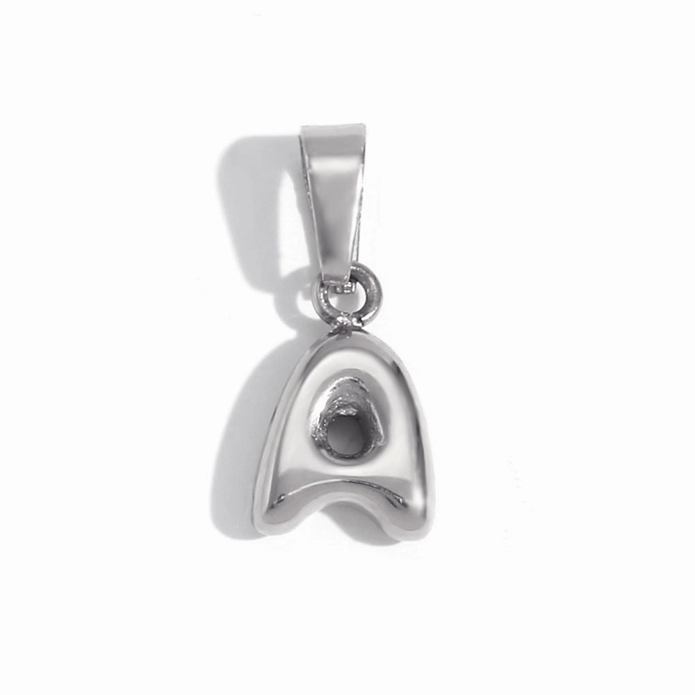 Wholesale Stainless Steel Gold Mini Bubble Letter Pendant