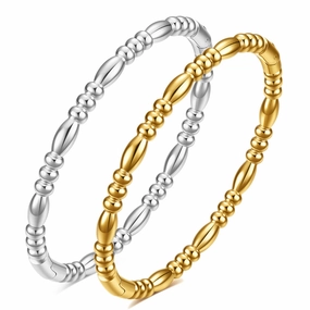 Wholesale Stainless Steel Gold-plated Bamboo Bracelets