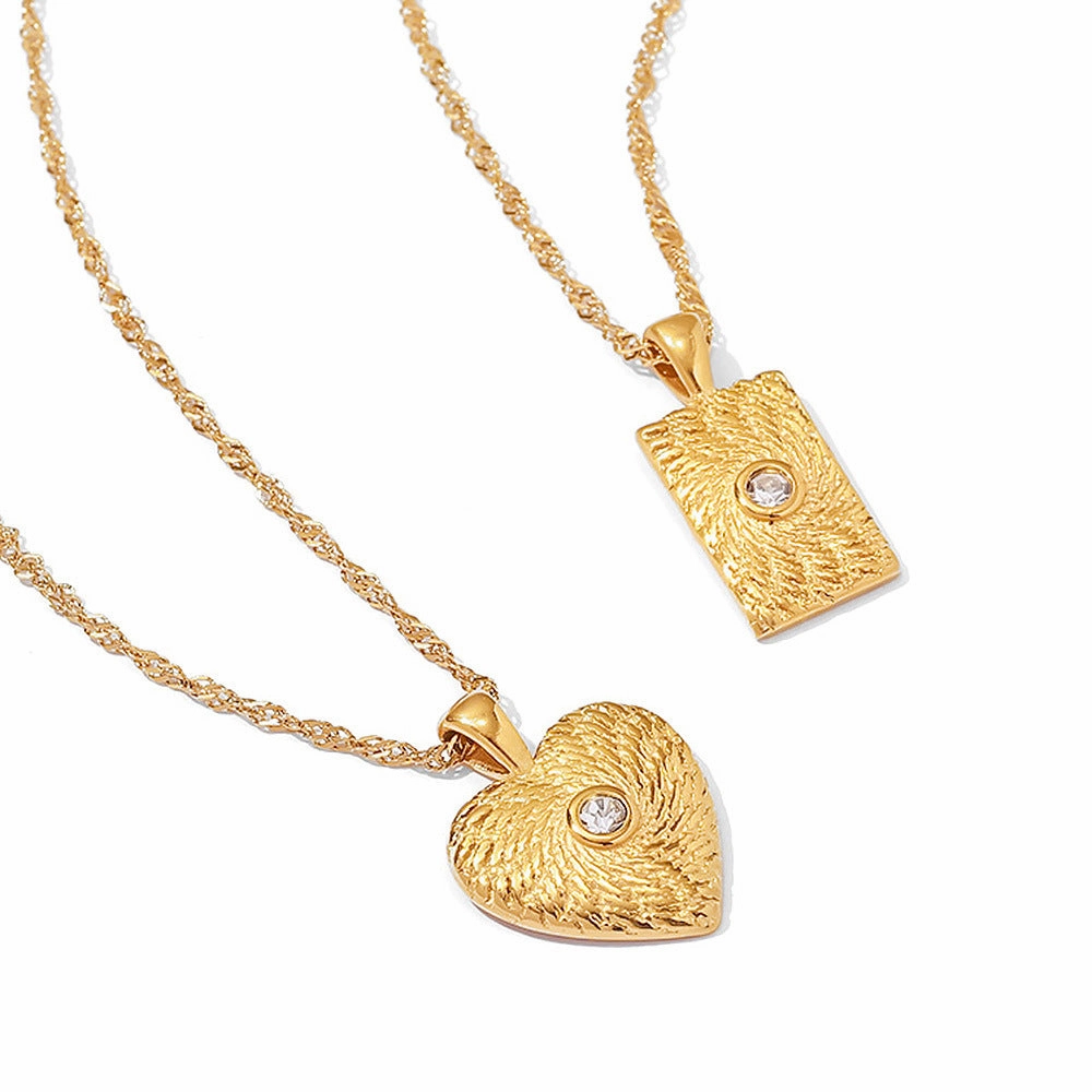 Wholesale Stainless Steel Gold Plated Coin Medal Necklace