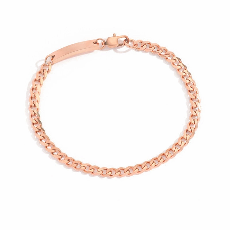 Wholesale Stainless Steel Gold Plated Fashion Cuban Bracelet