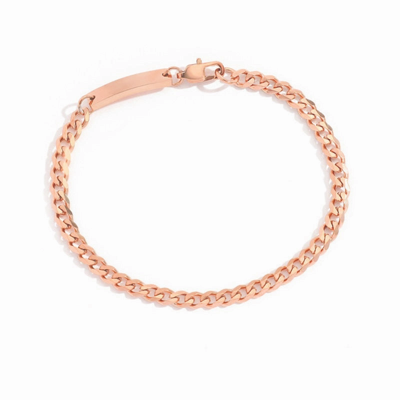 Wholesale Stainless Steel Gold Plated Fashion Cuban Bracelet