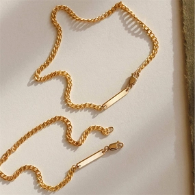Wholesale Stainless Steel Gold Plated Fashion Cuban Bracelet