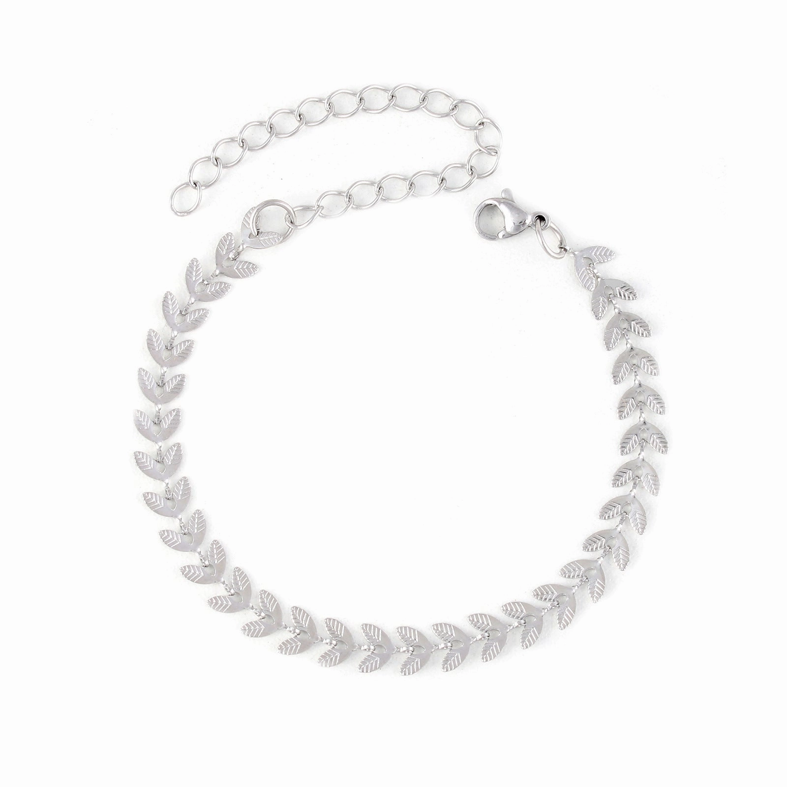Wholesale Stainless Steel Gold Plated Leaf Bracelet