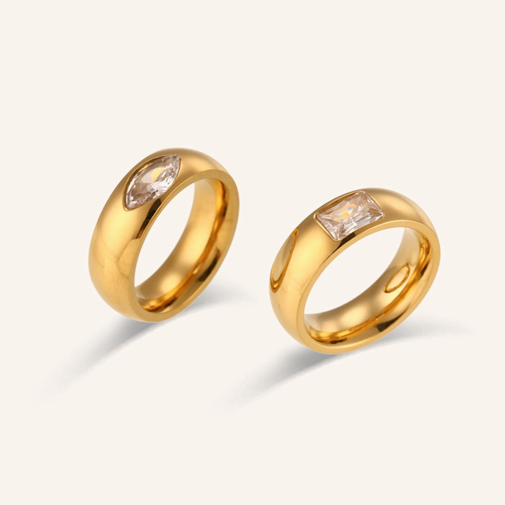 Wholesale Stainless Steel Gold Plated Ring