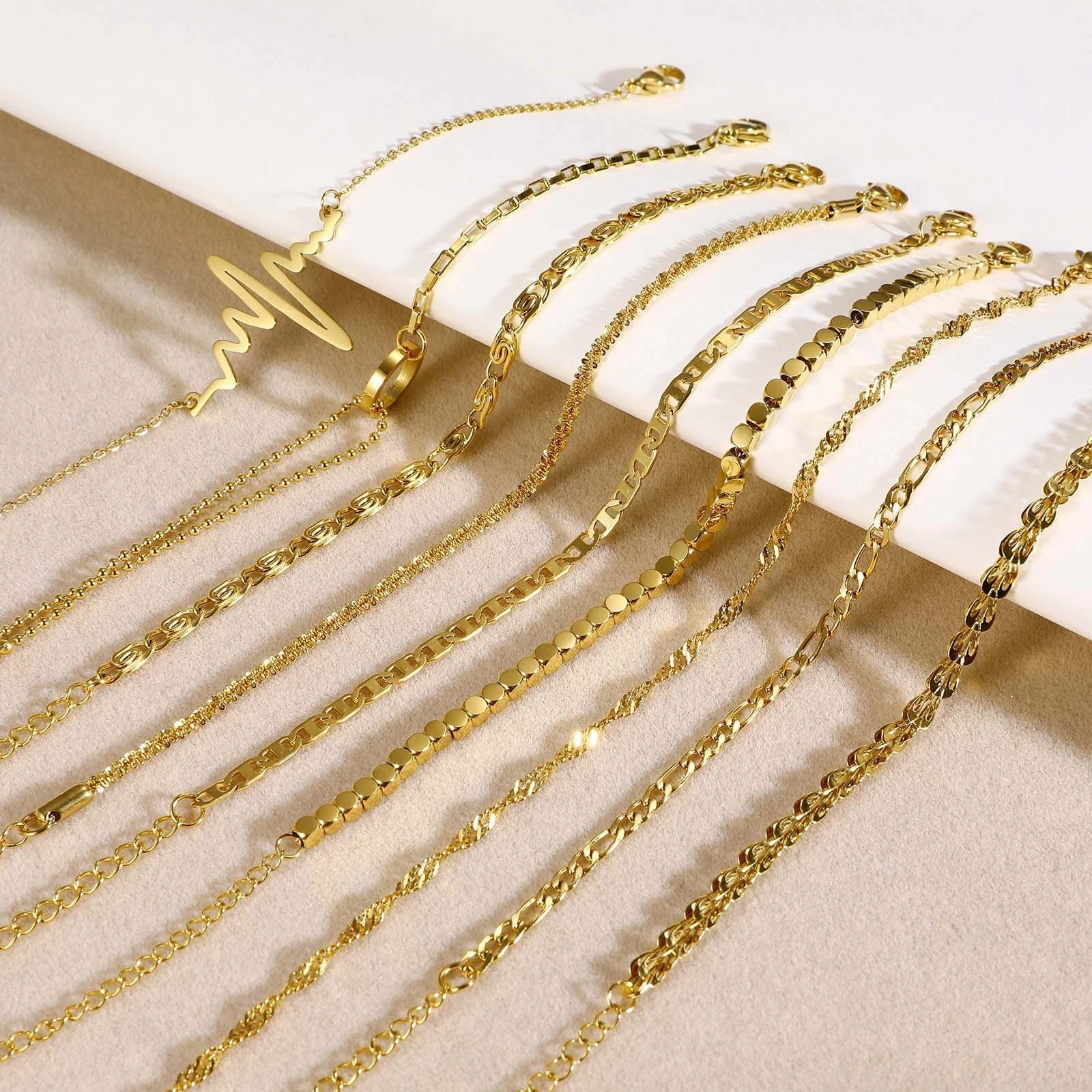Wholesale Stainless Steel Gold Stacking Bracelet