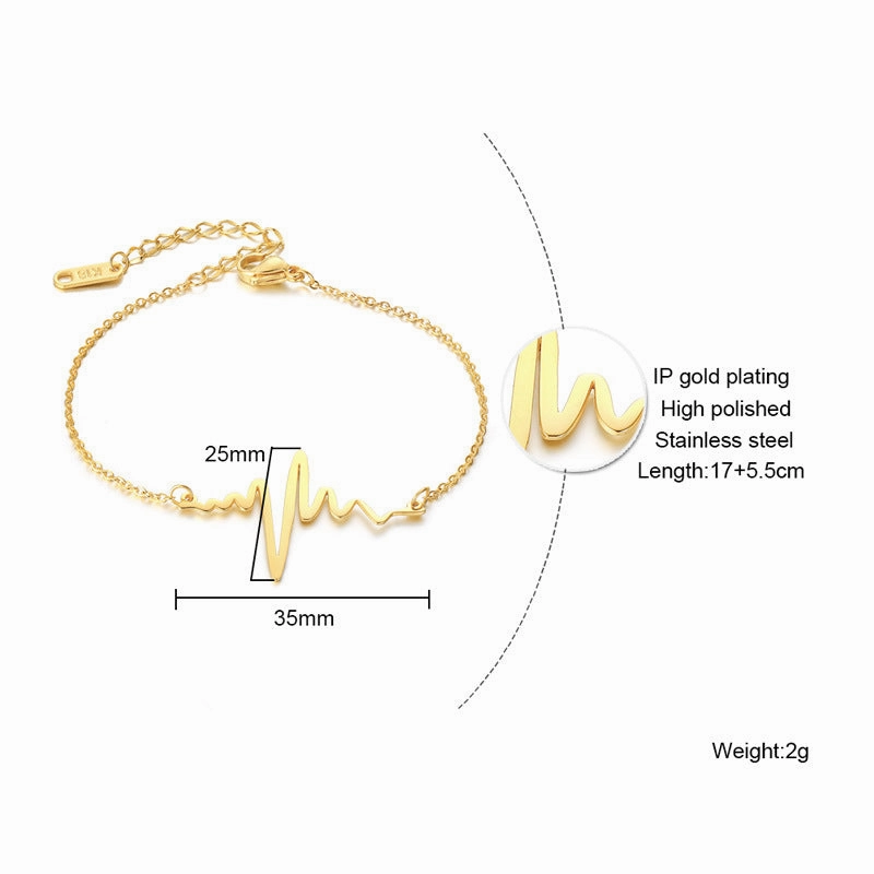 Wholesale Stainless Steel Gold Stacking Bracelet