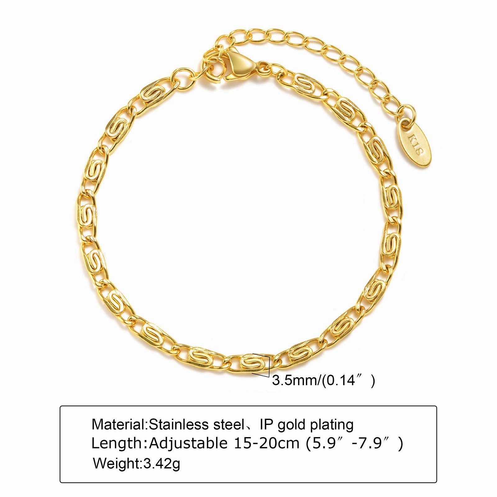 Wholesale Stainless Steel Gold Stacking Bracelet