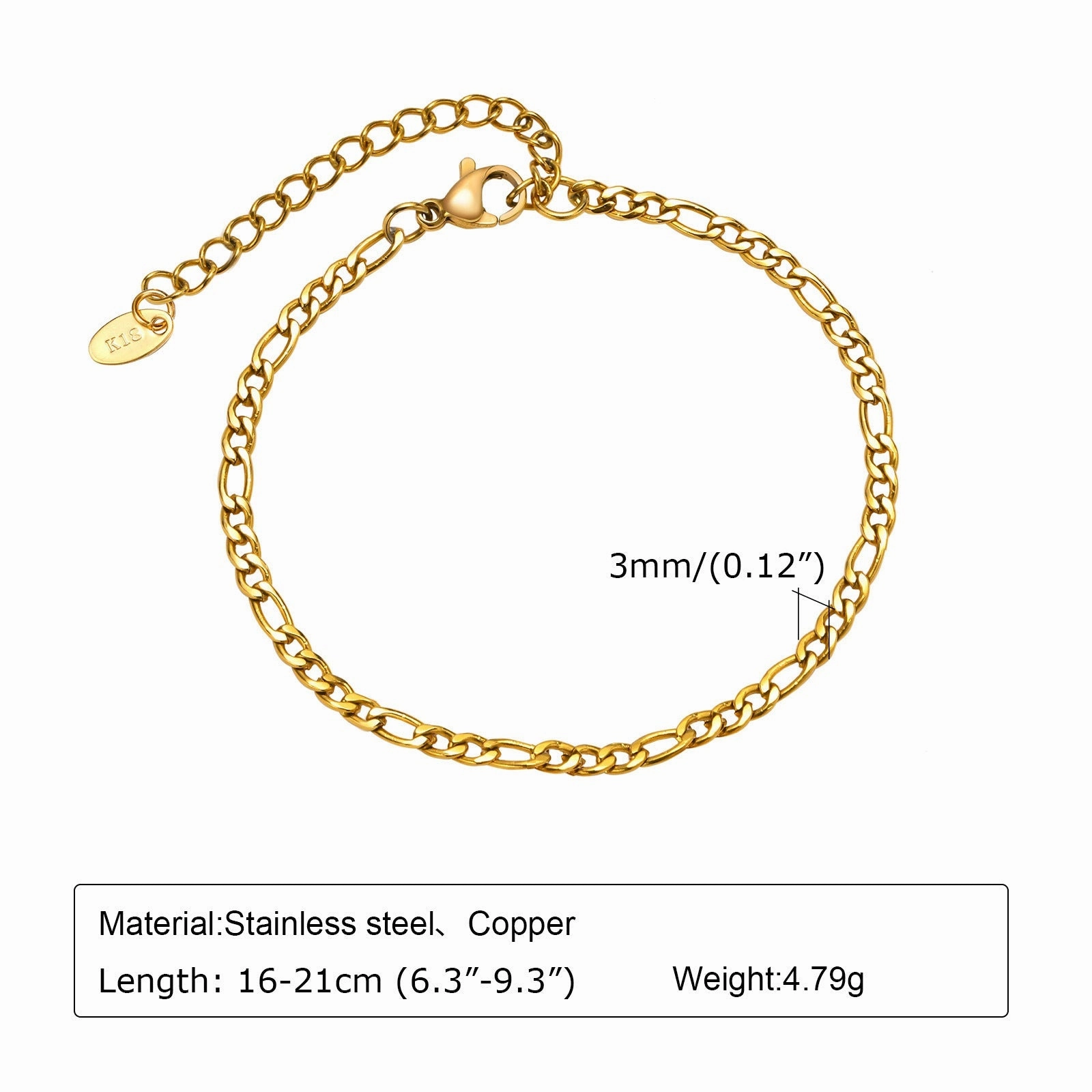 Wholesale Stainless Steel Gold Stacking Bracelet