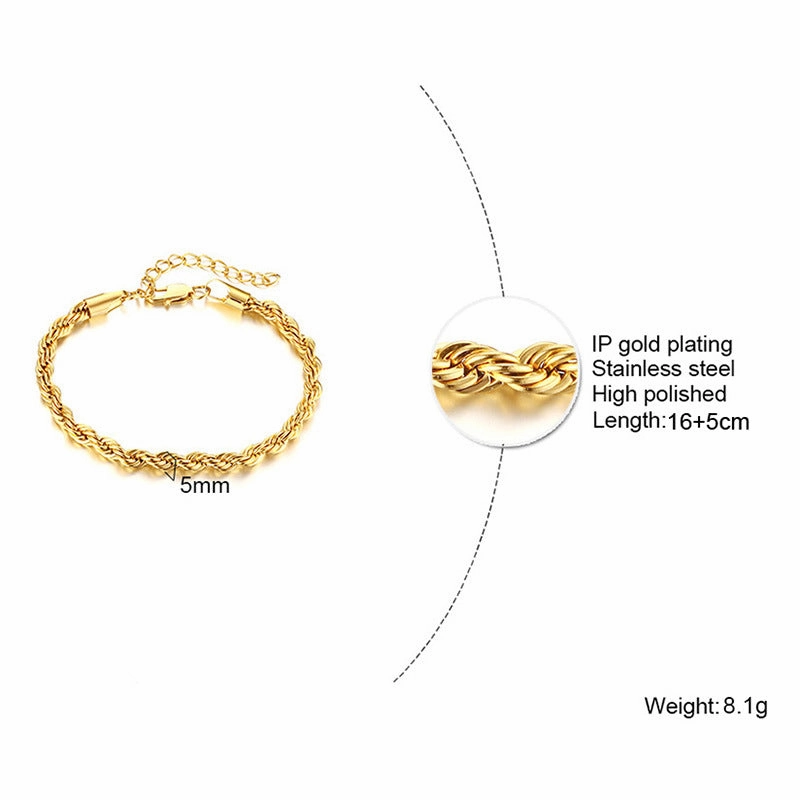 Wholesale Stainless Steel Green Zirconia Corrugated Chain Flat Snake Chain Bracelet