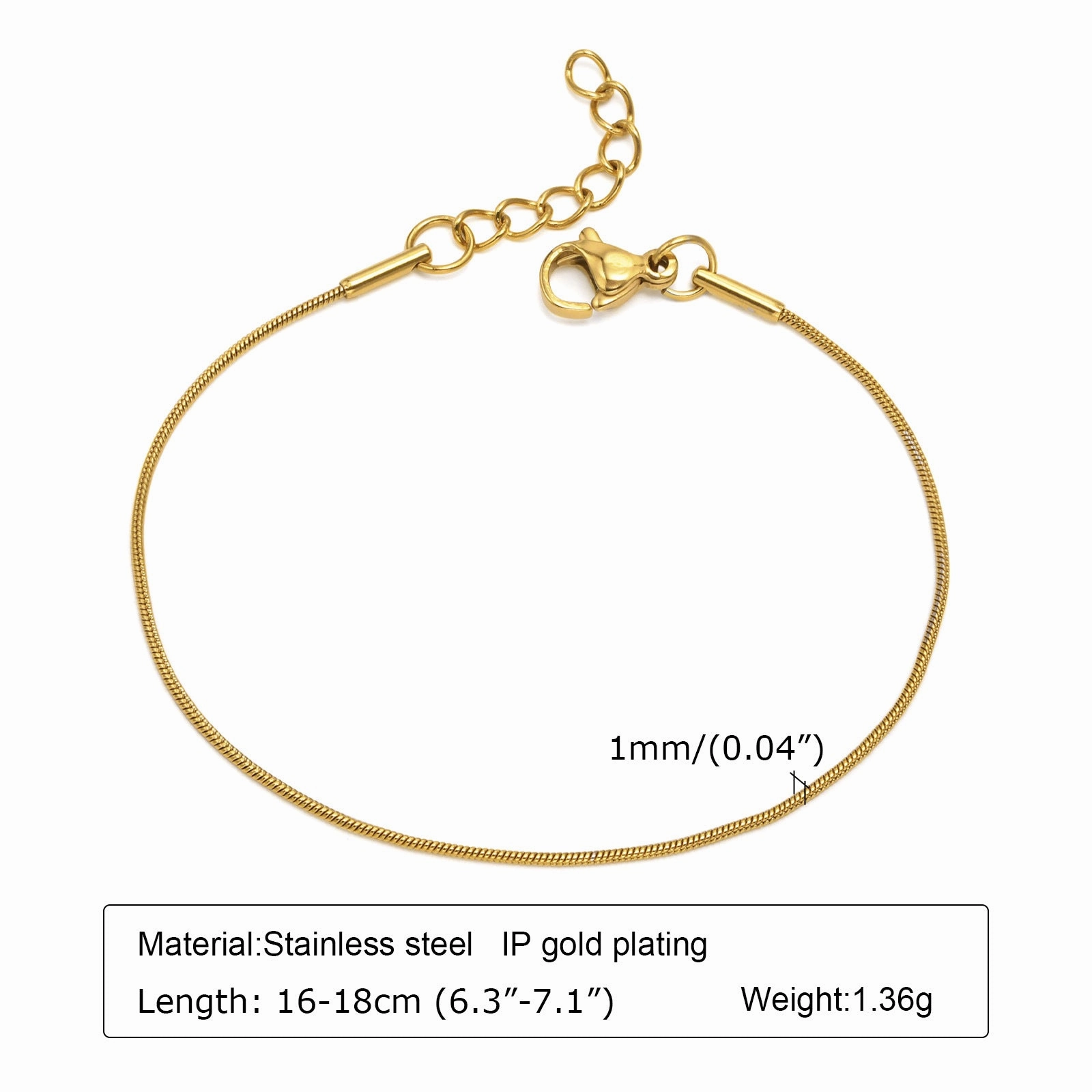 Wholesale Stainless Steel Green Zirconia Corrugated Chain Flat Snake Chain Bracelet